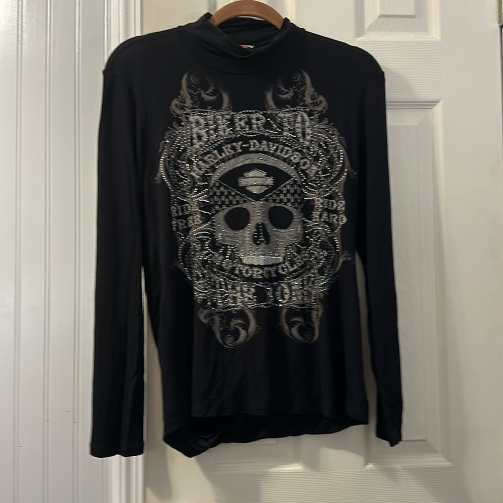 EUC Women’s Harley Davidson “Biker To The Bone” Long Sleeve Top – L